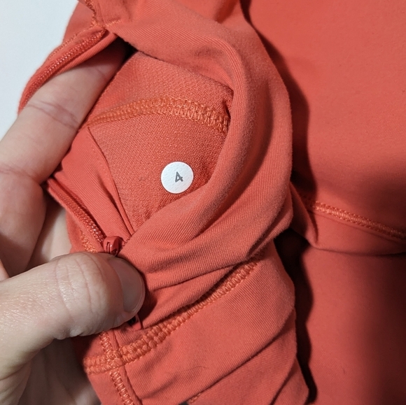 Lululemon Race With Grace 1/2 Zip II Top Jacket Atomic Red Coral Orange Size 4 - Picture 12 of 15